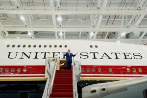 In a first, Trump will travel aboard Qatari-donated Air Force One