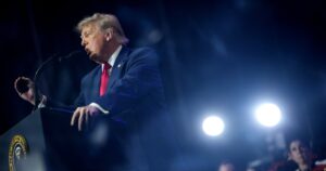 Trump kicks off the Great American State Fair after musical acts pulled out