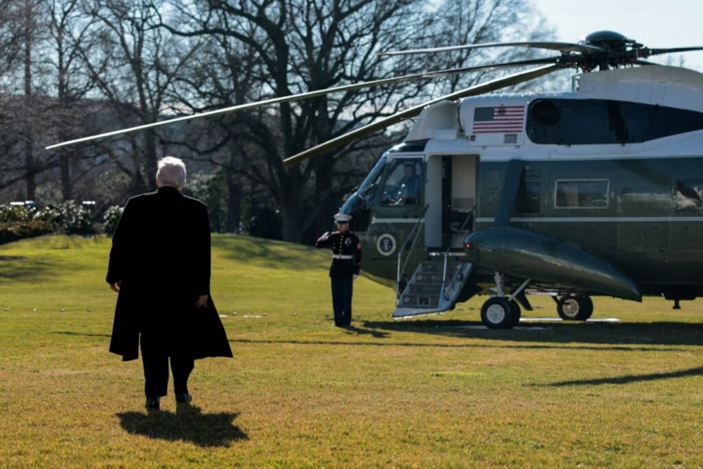 Marine One helipad to be built on White House lawn, Trump says Marine One helipad to be built on White House lawn, Trump says