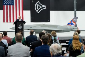 First Anduril YFQ-44A rolls off production line for US CCA program First Anduril YFQ-44A rolls off production line for US CCA program