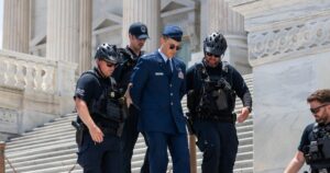 Air Force officer arrested at Capitol after calling for Trump’s impeachment Air Force officer arrested at Capitol after calling for Trump’s impeachment