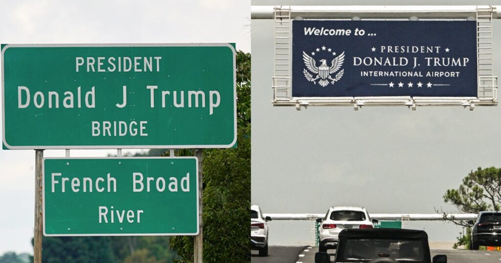 On the same day, a Florida airport and a Tennessee bridge are renamed after Trump On the same day, a Florida airport and a Tennessee bridge are renamed after Trump